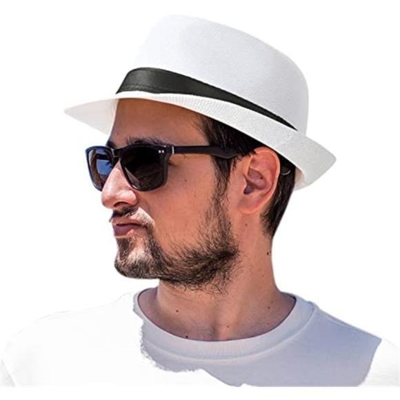 Accessories Hot Man Summer Beach Fedora Sun Hat Upf5 White Poshmark